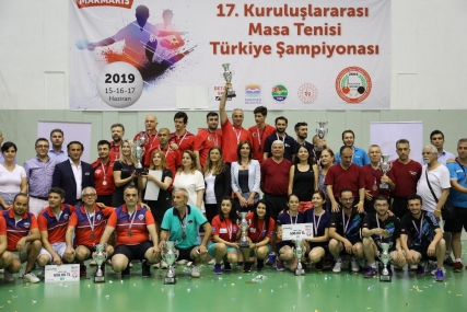 17. Kuruluşlar Arası Masa Tenisi Türkiye Şampiyonası Sona Erdi...!