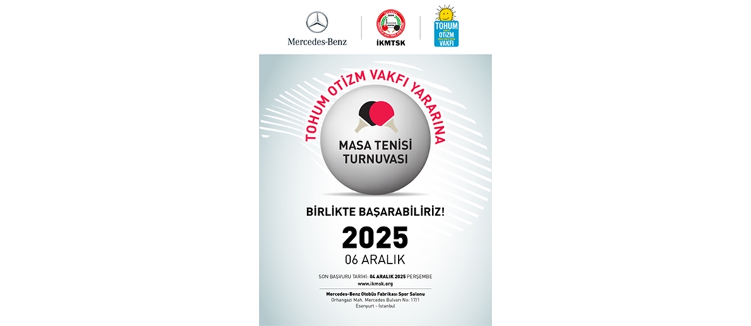 Tohum Otizm Vakfı Yararına Yapılacak Masa Tenisi Turnuvasının Yarışma Talimatı Yayınlandı. 